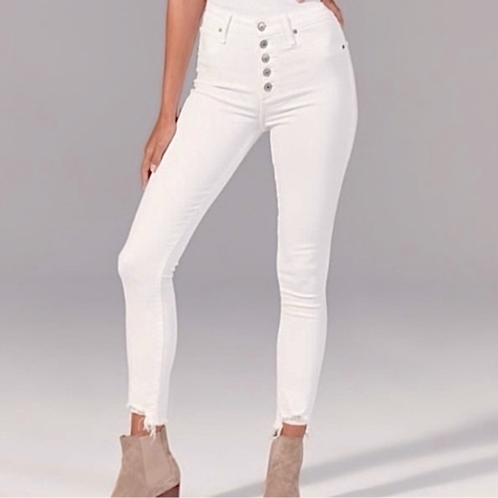 Abercrombie & Fitch Super Skinny High Rise Ankle Jeans 24L